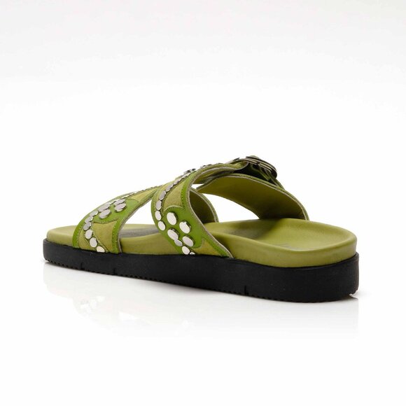 FREE PEOPLE Revelry Studded Sandals / Olive Moss - Picture 7 of 13